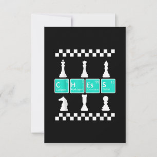 Chess Player Lover Periodic Table Funny Gift Men Invitation