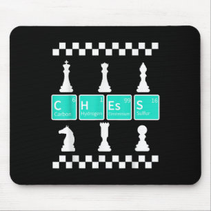 Chess Player Lover Periodic Table Funny Gift Men Mouse Mat
