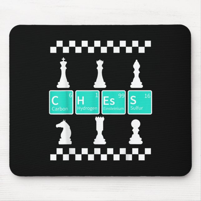 Chess Player Lover Periodic Table Funny Gift Men Mouse Mat (Front)