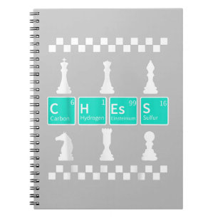 Chess Player Lover Periodic Table Funny Gift Men Notebook