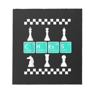 Chess Player Lover Periodic Table Funny Gift Men Notepad