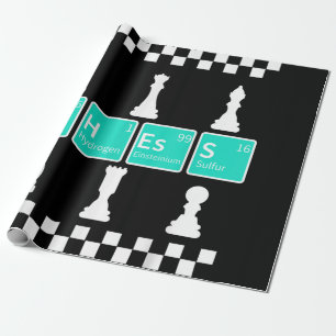 Chess Player Lover Periodic Table Funny Gift Men Wrapping Paper