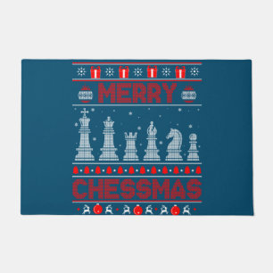 Chess Player Merry Chessmas Christmas Ugly Sweater Doormat