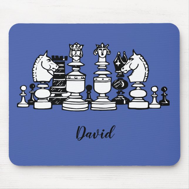 Chess Player Mouse Mat (Front)