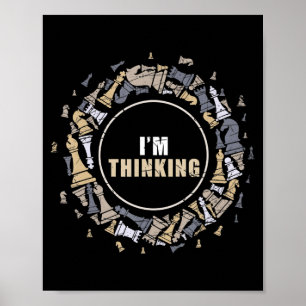 Chess Player Nerd Chess Lover Gift Chess Poster