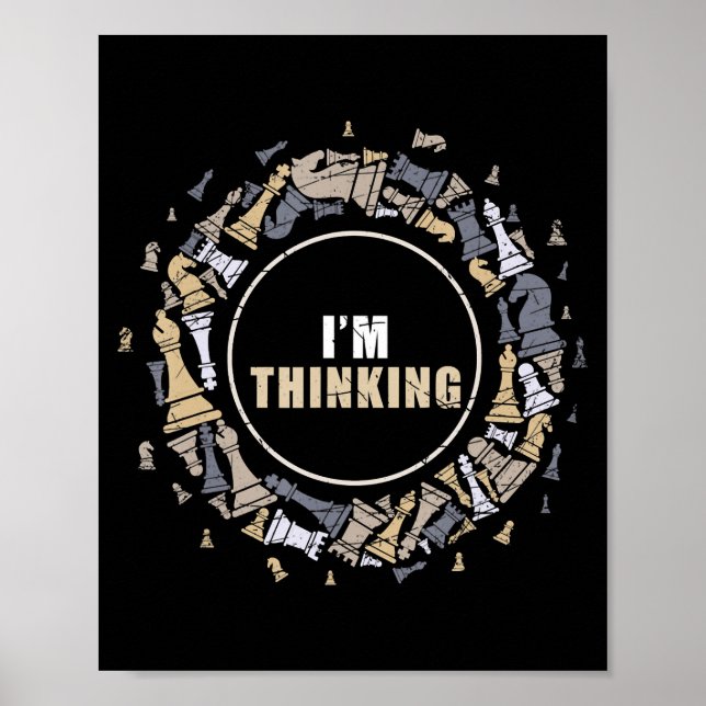 Chess Player Nerd Chess Lover Gift Chess Poster (Front)