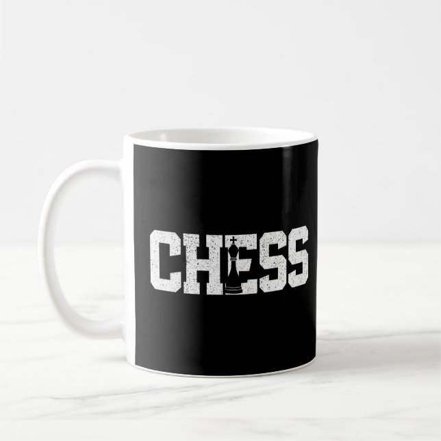 Chess Player Piece Vintage Chess  Coffee Mug (Left)