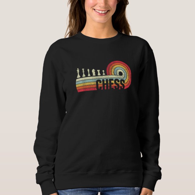 Chess Player Piece Vintage Retro Chess Sweatshirt (Front)