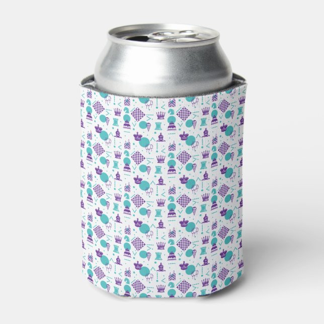 Chess Player Pieces - Party Art Pattern Can Cooler (Can Front)