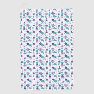 Chess Player Pieces - Party Art Pattern Golf Towel