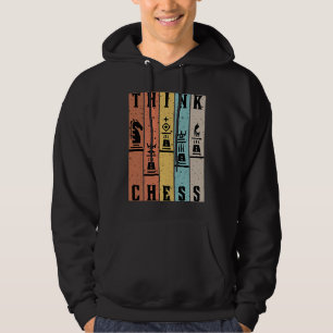 Chess Player Think Game Pieces Set Vintage Hoodie