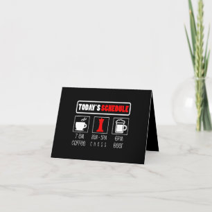 Chess Player Todays Schedule Coffee Chess Thank You Card
