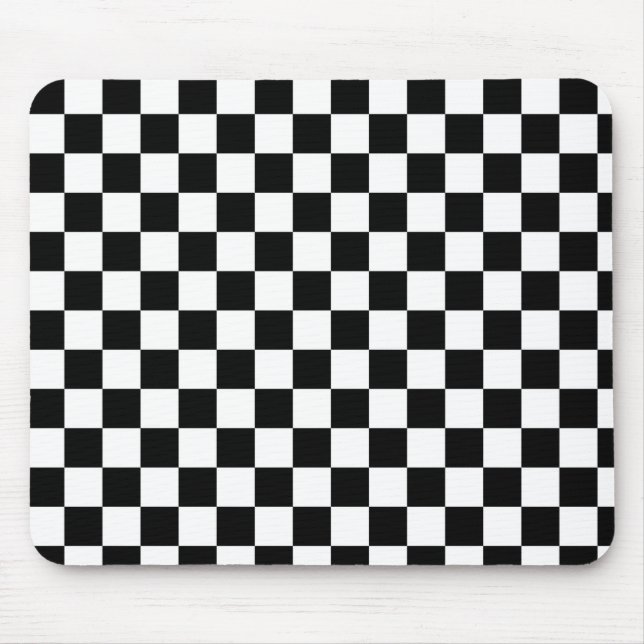 Chess players black and white mouse mat (Front)