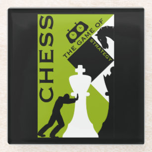 Chess Players Glass Coaster