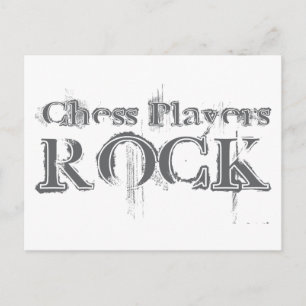Chess Players Rock Postcard
