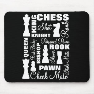 Chess Players Typography Design Mouse Mat
