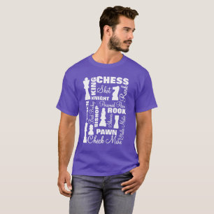 Chess Players Typography Design T-Shirt