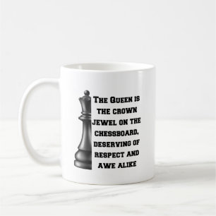 Chess Queen Black White Power Respect Strategy Coffee Mug