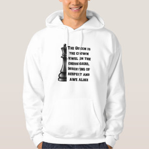 Chess Queen Black White Power Respect Strategy Hoodie