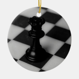 Chess queen ceramic tree decoration