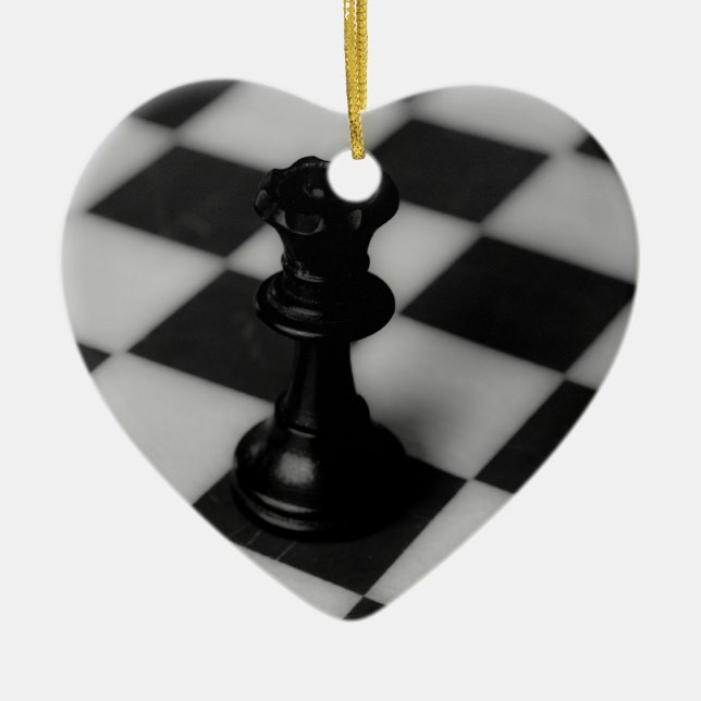 Chess queen ceramic tree decoration (Front)