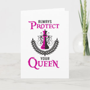 Chess Queen Chess Board Checkmate Board Funny Gift Card