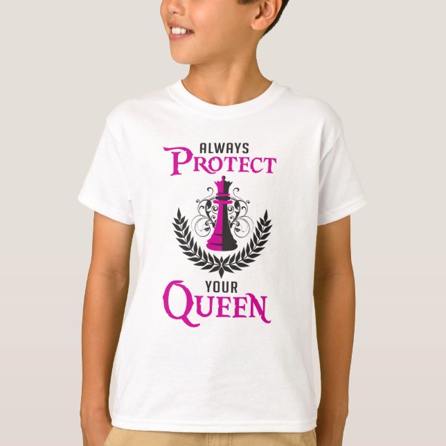 Chess Queen Chess Board Checkmate Board Funny Gift T-Shirt (Front)