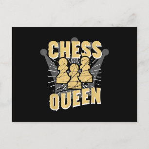 Chess Queen Kids & Women Gift Announcement Postcard