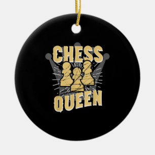 Chess Queen Kids & Women Gift Ceramic Tree Decoration