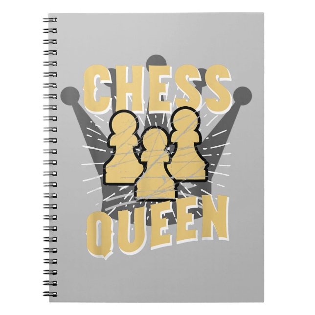 Chess Queen Kids & Women Gift Notebook (Front)