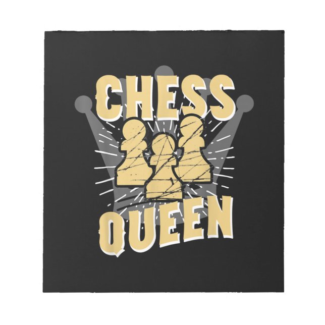 Chess Queen Kids & Women Gift Notepad (Front)