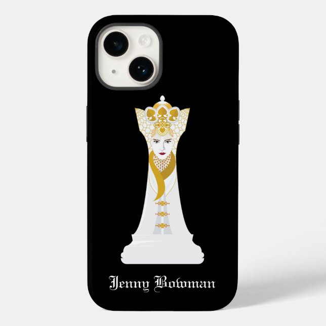 Chess queen / Personalised Name Case-Mate iPhone Case (Back)