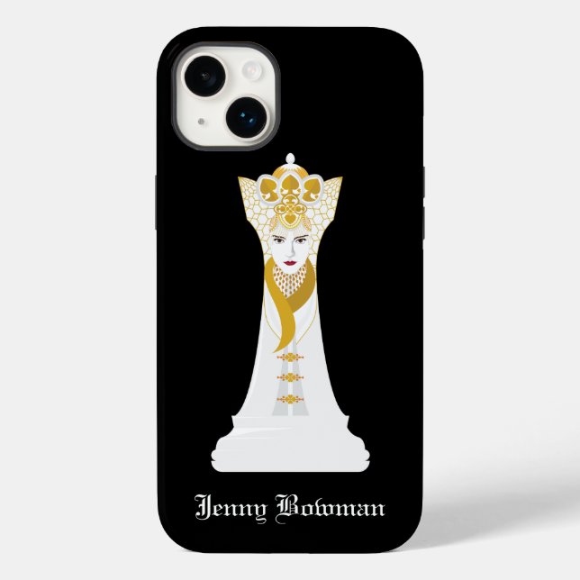Chess queen / Personalised Name Case-Mate iPhone Case (Back)