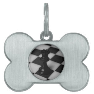 Chess queen pet name tag