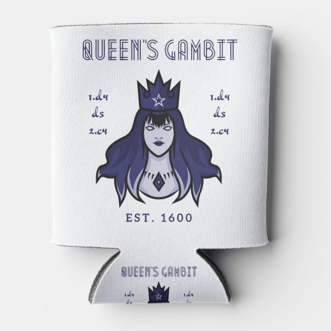 Chess Queen’s Gambit Est 1700 Moves 1.e4 e5 2.f4 Can Cooler (Front)