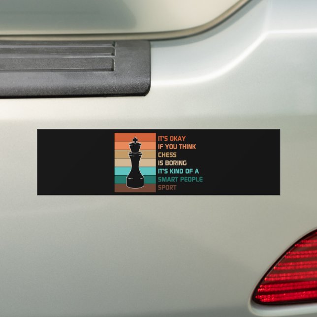 Chess Quote Vintage Sunset Bumper Sticker (On Car)