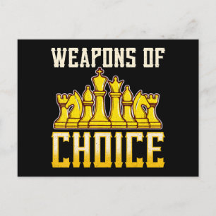 Chess Quote Weapons Of Choice Chess Team Player Postcard