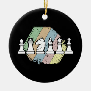 Chess Retro Ceramic Tree Decoration