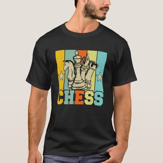 Chess Retro Graphic Chess Player Checkmate Board G T-Shirt (Front)