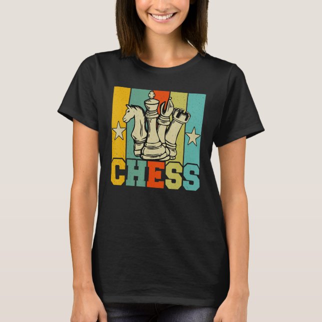Chess Retro Graphic Chess Player Checkmate Board G T-Shirt (Front)