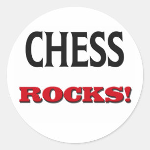 Chess Rocks Classic Round Sticker
