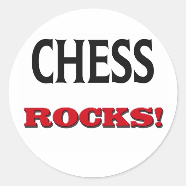 Chess Rocks Classic Round Sticker (Front)