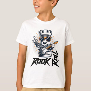 Chess Rook And Roll Funny Electric Guitar Music Pl T-Shirt