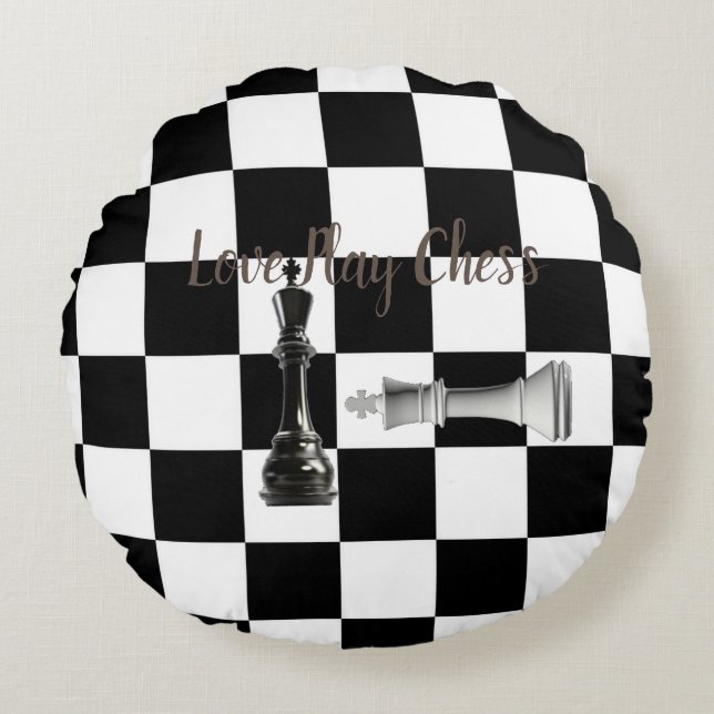 Chess   round cushion (Front)