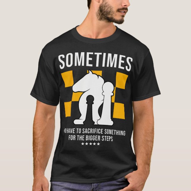Chess Sacrifice Pieces Chess T-Shirt (Front)