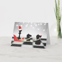 Chess Santa Claus and Reindeer Christmas