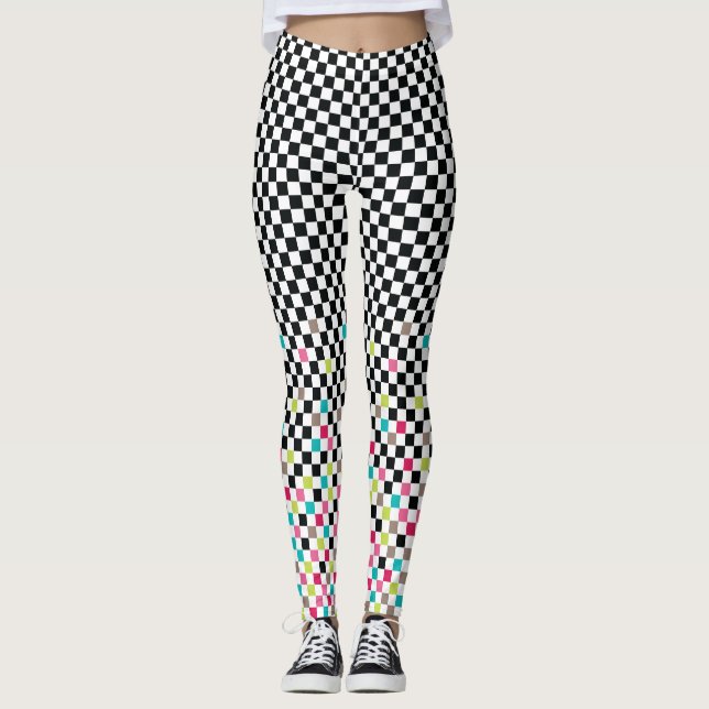 Chess seamless pattern leggings (Front)