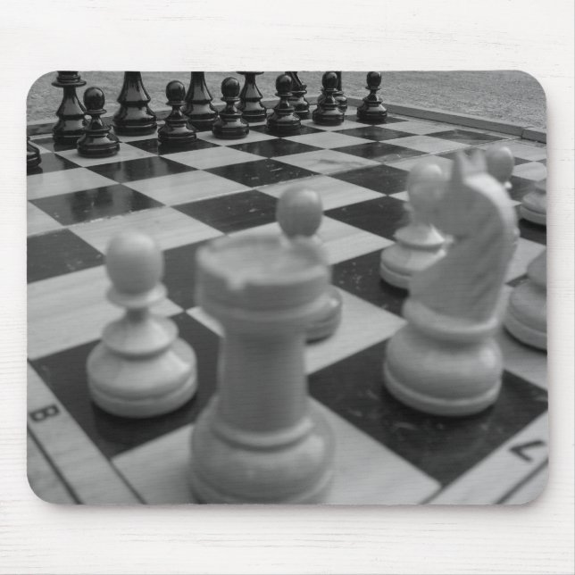 Chess set B&W Mouse Mat (Front)
