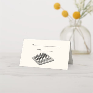 Chess Set Chessboard Escort Card Place Card Ivory