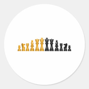 Chess Set Classic Round Sticker